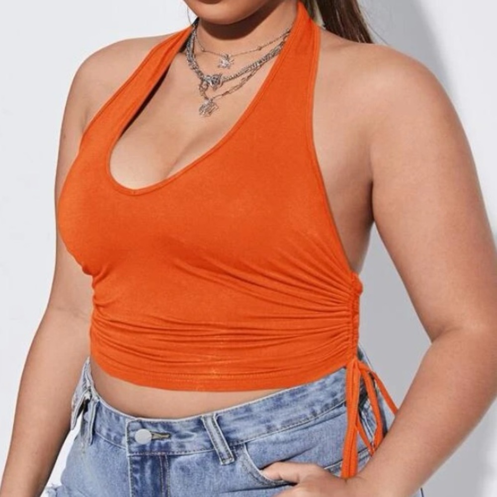 Halter Orange Top
